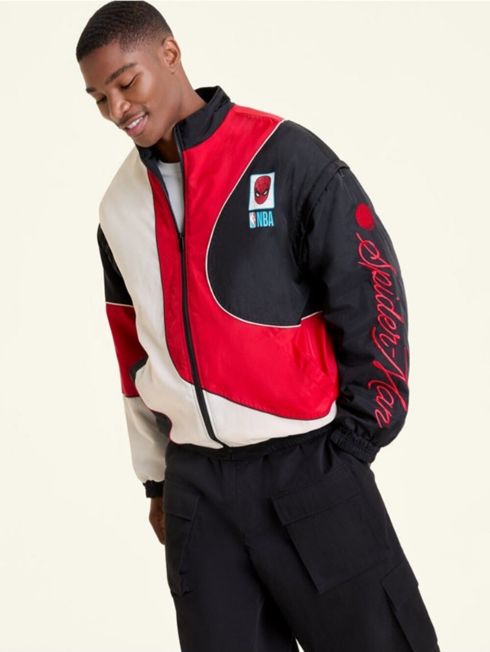 Marvel NBA Limited Edition Spider-Man Removable Sleeves Starter Style Jacket NWT